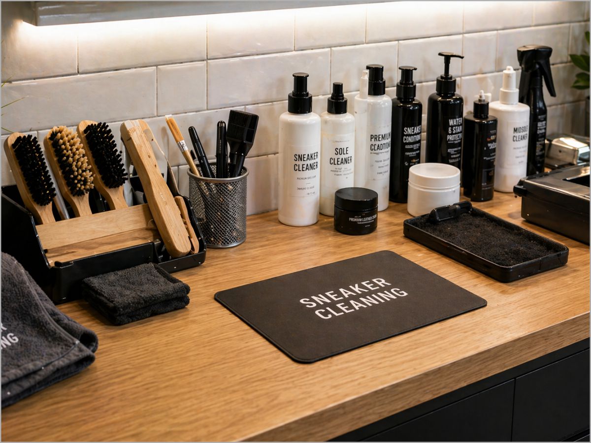 Sneaker cleaning workstation